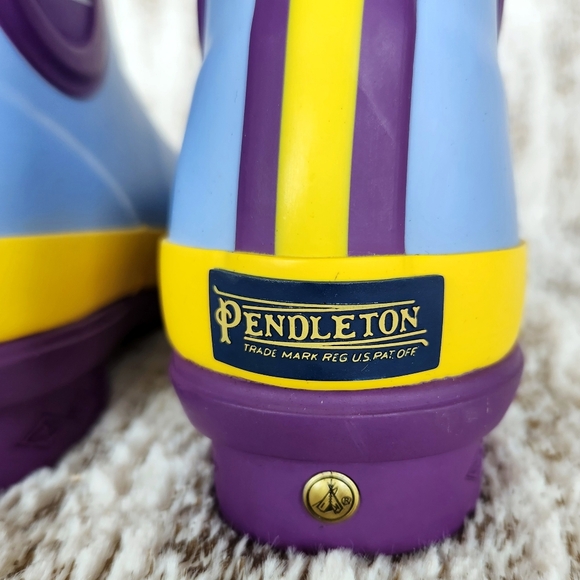 Pendleton Ankle Rain Boots Yosemite California National Park Blue Women's Size 6 - Picture 7 of 16